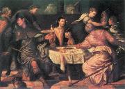 TINTORETTO, Jacopo The Supper at Emmaus ar oil painting on canvas